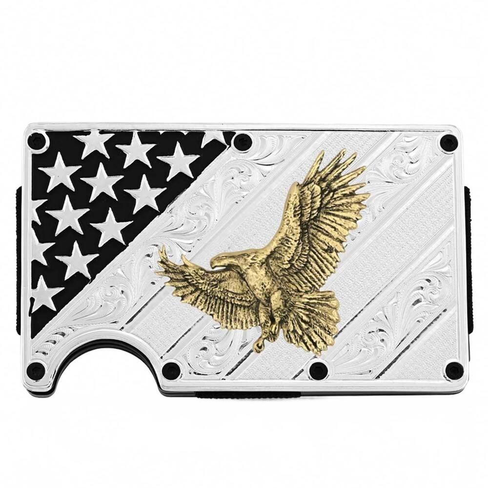 NEW MONTANA SILVERSMITHS big bold stripes american made credit card and cash cas